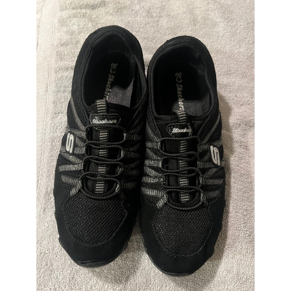 Skechers Womens Sneakers Bungee Slip On Black Size 9 SN 21159